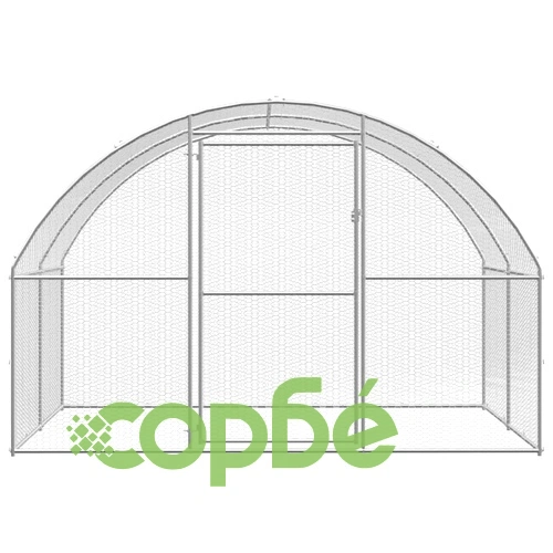 Птичарник на открито, 3x4x2 м, поцинкована стомана ➤ топ цена ➤ sorbe.bg