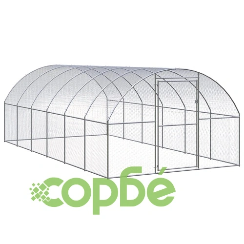 Птичарник на открито, 3x6x2 м, поцинкована стомана ➤ топ цена ➤ sorbe.bg