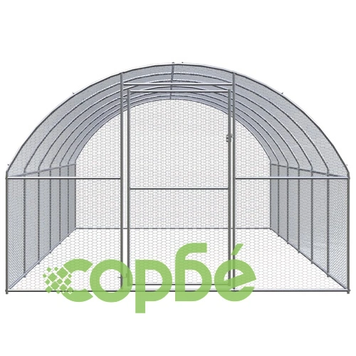 Птичарник на открито, 3x6x2 м, поцинкована стомана ➤ топ цена ➤ sorbe.bg