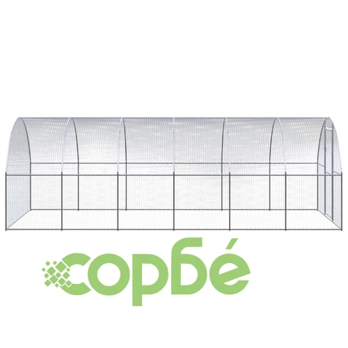 Птичарник на открито, 3x6x2 м, поцинкована стомана ➤ топ цена ➤ sorbe.bg