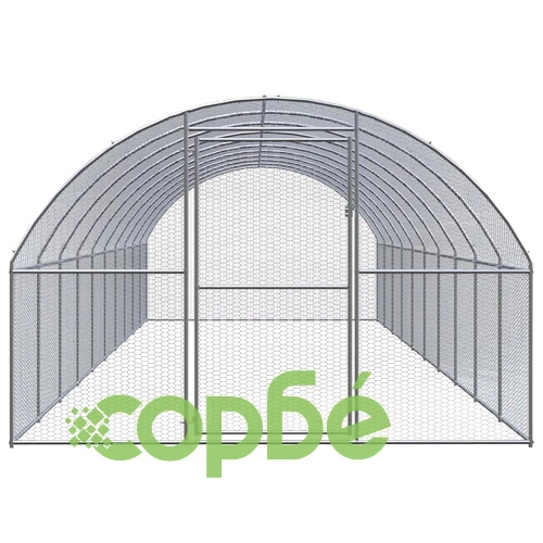 Птичарник на открито, 3x10x2 м, поцинкована стомана ➤ топ цена ➤ sorbe.bg