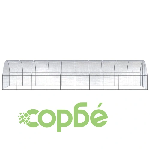 Птичарник на открито, 3x10x2 м, поцинкована стомана ➤ топ цена ➤ sorbe.bg