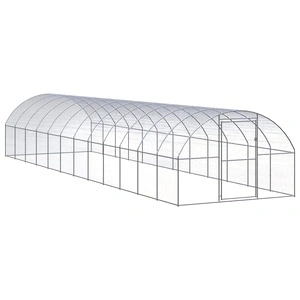 Птичарник на открито, 3x12x2 м, поцинкована стомана