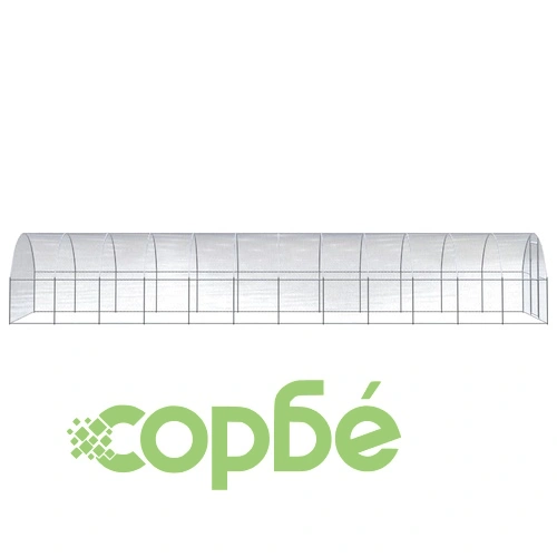 Птичарник на открито, 3x12x2 м, поцинкована стомана ➤ топ цена ➤ sorbe.bg