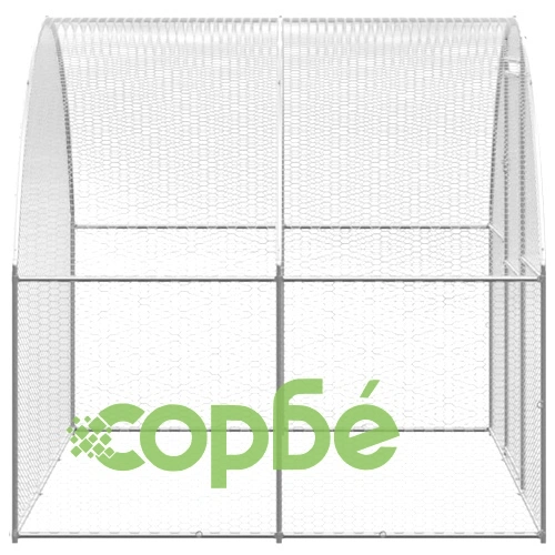 Птичарник на открито, 3x12x2 м, поцинкована стомана ➤ топ цена ➤ sorbe.bg