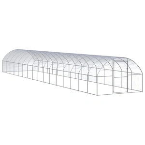 Птичарник на открито, 3x16x2 м, поцинкована стомана