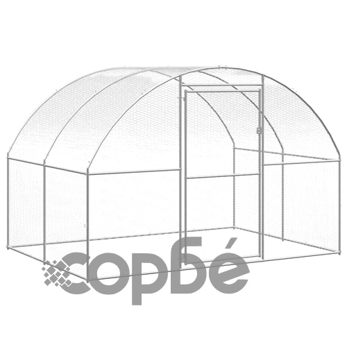 Птичарник на открито, 3x16x2 м, поцинкована стомана ➤ топ цена ➤ sorbe.bg