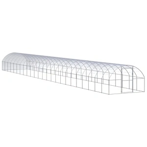 Птичарник на открито, 3x24x2 м, поцинкована стомана
