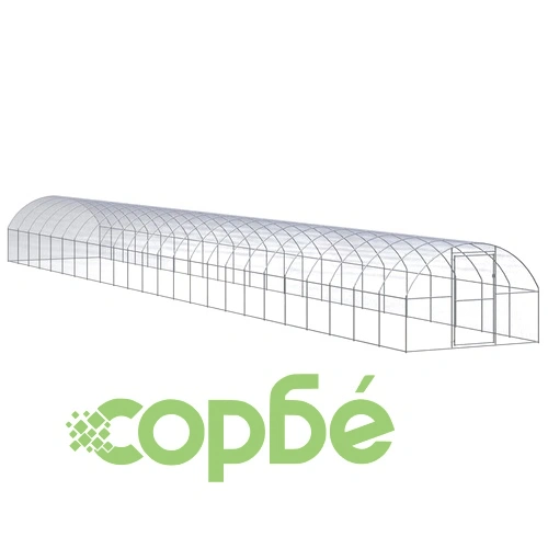 Птичарник на открито, 3x24x2 м, поцинкована стомана ➤ топ цена ➤ sorbe.bg