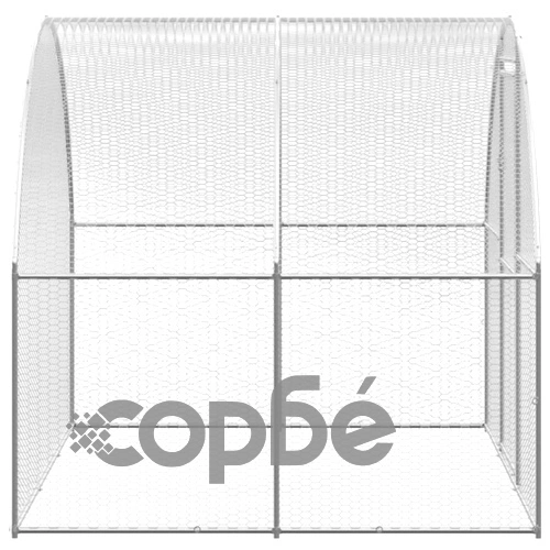 Птичарник на открито, 3x4x2 м, поцинкована стомана ➤ топ цена ➤ sorbe.bg