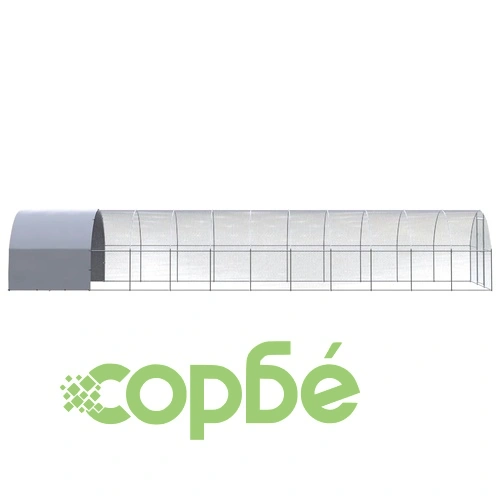 Птичарник на открито, 3x12x2 м, поцинкована стомана ➤ топ цена ➤ sorbe.bg