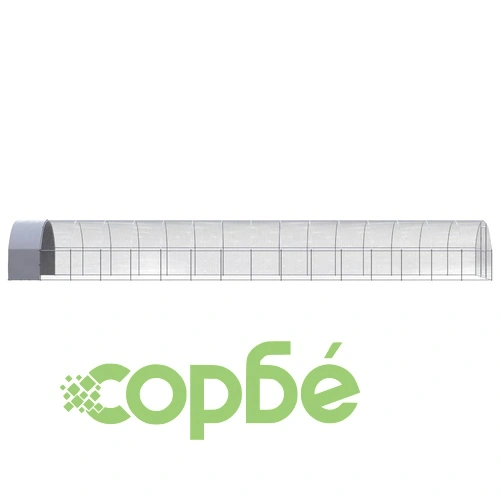 Птичарник на открито, 3x16x2 м, поцинкована стомана ➤ топ цена ➤ sorbe.bg