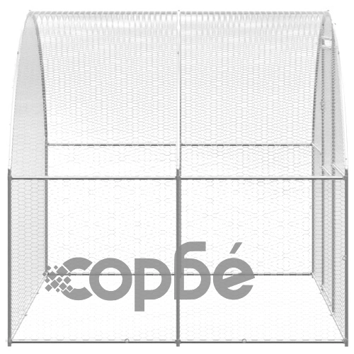 Птичарник на открито, 3x16x2 м, поцинкована стомана ➤ топ цена ➤ sorbe.bg