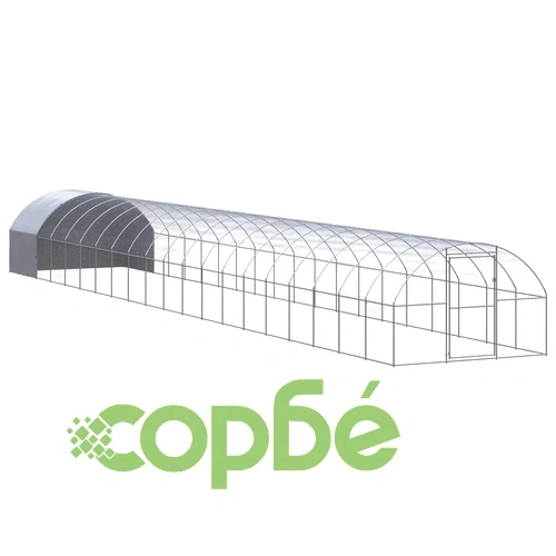 Птичарник на открито, 3x20x2 м, поцинкована стомана ➤ топ цена ➤ sorbe.bg
