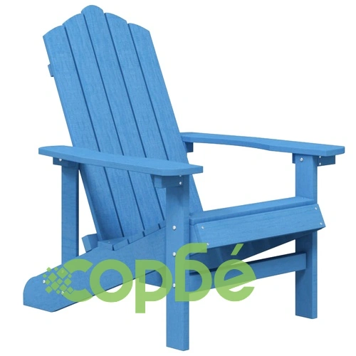 Градински столове Адирондак, 2 бр, HDPE, сини ➤ топ цена ➤ sorbe.bg