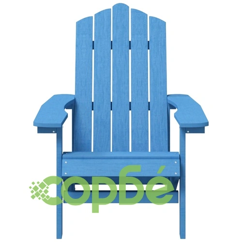 Градински столове Адирондак, 2 бр, HDPE, сини ➤ топ цена ➤ sorbe.bg