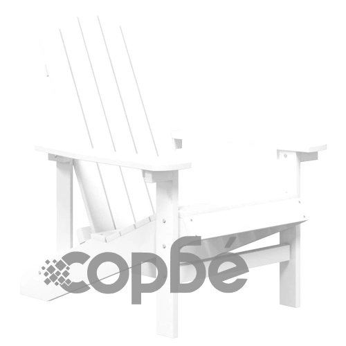 Градински стол Адирондак с масичка, HDPE, бял ➤ топ цена ➤ sorbe.bg