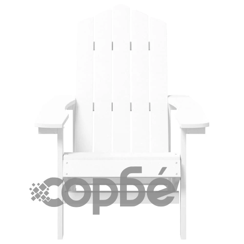 Градински стол Адирондак с масичка, HDPE, бял ➤ топ цена ➤ sorbe.bg