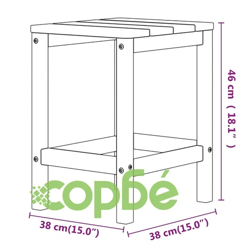 Градински стол Адирондак с масичка, HDPE, бял ➤ топ цена ➤ sorbe.bg
