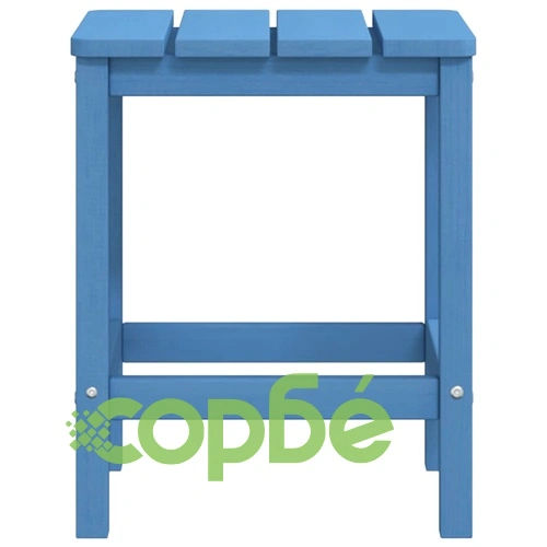 Градински стол Адирондак с масичка, HDPE, син ➤ топ цена ➤ sorbe.bg