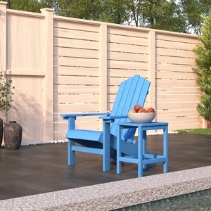 Градински стол Адирондак с масичка, HDPE, син