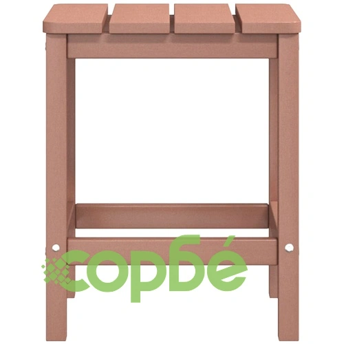 Градински столове Адирондак с масичка, HDPE, кафяви ➤ топ цена ➤ sorbe.bg