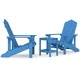 Градински столове Адирондак с масичка, HDPE, сини