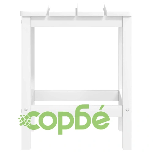 Градински стол Адирондак с табуретка и масичка HDPE бял ➤ топ цена ➤ sorbe.bg