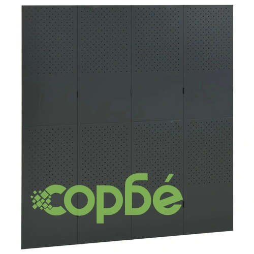 4-панелни паравани за стая, 2 бр, антрацит, 160x180 см, стомана ➤ топ цена ➤ sorbe.bg