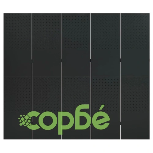 5-панелни паравани за стая, 2 бр, черни, 200x180 см, стомана ➤ топ цена ➤ sorbe.bg