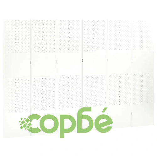 6-панелни паравани за стая, 2 бр, бели, 240x180 см, стомана ➤ топ цена ➤ sorbe.bg