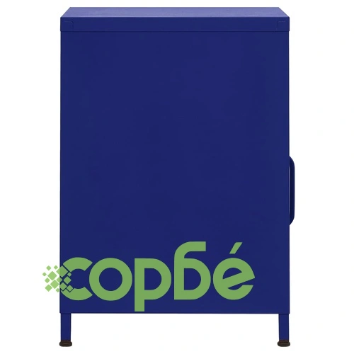 Нощни шкафчета, 2 бр, нейви синьо, 35х35х51 см, стомана ➤ топ цена ➤ sorbe.bg