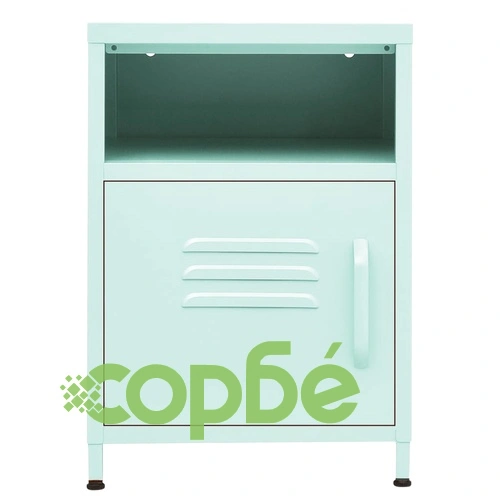 Нощни шкафчета, 2 бр, мента, 35х35х51 см, стомана ➤ топ цена ➤ sorbe.bg