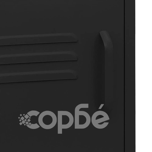 Нощни шкафчета, 2 бр, черни, 35х35х51 см, стомана ➤ топ цена ➤ sorbe.bg