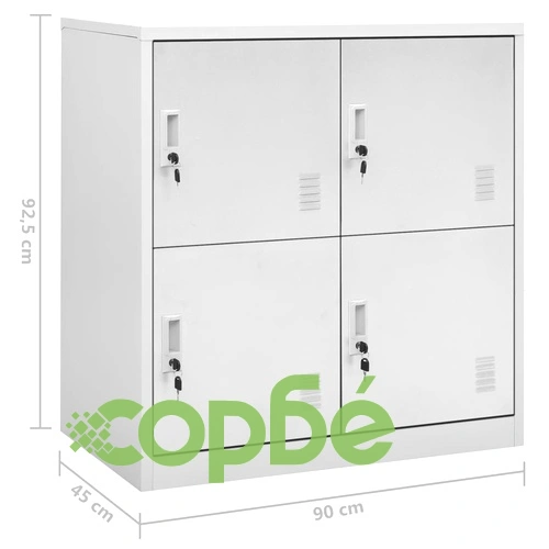 Заключващи се шкафове, 2 бр, светлосиви, 90x45x92,5 см, стомана на топ цена от sorbe.bg Заключващи се шкафове, 2 бр, светлосиви, 90x45x92,5 см, стомана ➤ топ цена ➤ sorbe.bg