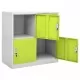 Заключващи шкафове 2 бр светлосиво/зелено 90x45x92,5 см стомана
