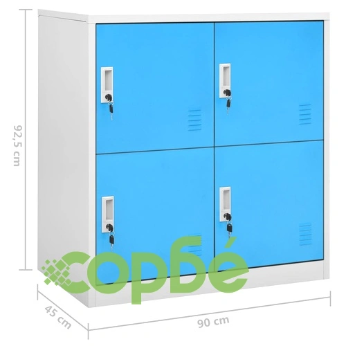 Заключващи шкафове 5 бр светлосиво/синьо 90x45x92,5 см стомана на топ цена от sorbe.bg Заключващи шкафове 5 бр светлосиво/синьо 90x45x92,5 см стомана ➤ топ цена ➤ sorbe.bg