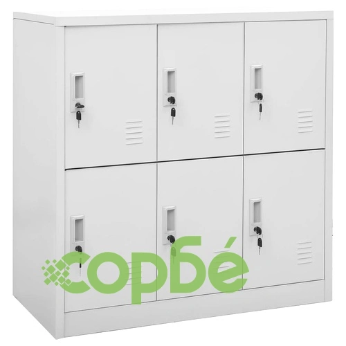 Заключващи се шкафове, 2 бр, светлосиви, 90x45x92,5 см, стомана на топ цена от sorbe.bg Заключващи се шкафове, 2 бр, светлосиви, 90x45x92,5 см, стомана ➤ топ цена ➤ sorbe.bg