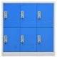 Заключващи шкафове 2 бр светлосиво/синьо 90x45x92,5 см стомана