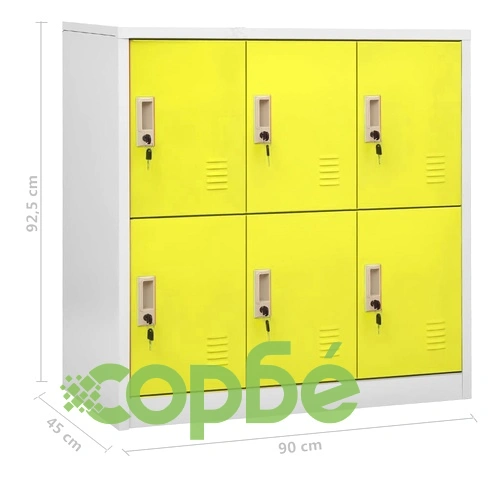 Заключващи шкафове 2 бр светлосиво/зелено 90x45x92,5 см стомана на топ цена от sorbe.bg Заключващи шкафове 2 бр светлосиво/зелено 90x45x92,5 см стомана ➤ топ цена ➤ sorbe.bg