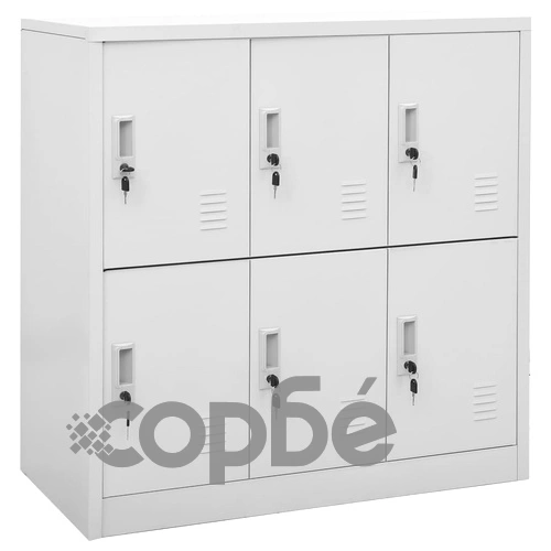 Заключващи се шкафове, 5 бр, светлосиви, 90x45x92,5 см, стомана на топ цена от sorbe.bg Заключващи се шкафове, 5 бр, светлосиви, 90x45x92,5 см, стомана ➤ топ цена ➤ sorbe.bg