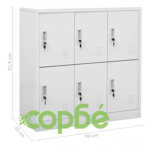 Заключващи се шкафове, 5 бр, светлосиви, 90x45x92,5 см, стомана на топ цена от sorbe.bg Заключващи се шкафове, 5 бр, светлосиви, 90x45x92,5 см, стомана ➤ топ цена ➤ sorbe.bg