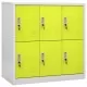Заключващи шкафове 5 бр светлосиво/зелено 90x45x92,5 см стомана