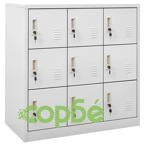 Заключващи се шкафове, 2 бр, светлосиви, 90x45x92,5 см, стомана на топ цена от sorbe.bg Заключващи се шкафове, 2 бр, светлосиви, 90x45x92,5 см, стомана ➤ топ цена ➤ sorbe.bg
