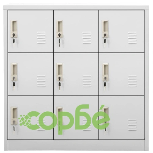 Заключващи се шкафове, 2 бр, светлосиви, 90x45x92,5 см, стомана на топ цена от sorbe.bg Заключващи се шкафове, 2 бр, светлосиви, 90x45x92,5 см, стомана ➤ топ цена ➤ sorbe.bg