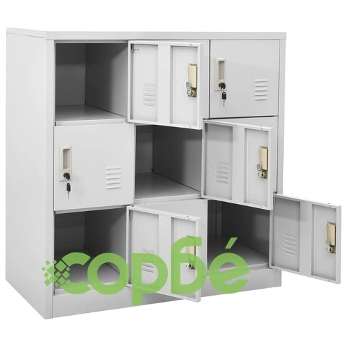 Заключващи се шкафове, 2 бр, светлосиви, 90x45x92,5 см, стомана на топ цена от sorbe.bg Заключващи се шкафове, 2 бр, светлосиви, 90x45x92,5 см, стомана ➤ топ цена ➤ sorbe.bg