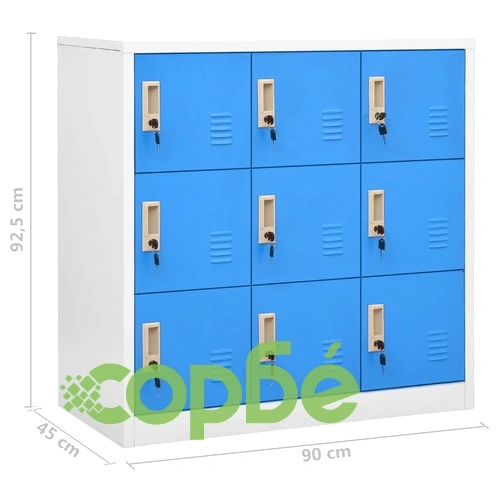 Заключващи шкафове 5 бр светлосиво/синьо 90x45x92,5 см стомана на топ цена от sorbe.bg Заключващи шкафове 5 бр светлосиво/синьо 90x45x92,5 см стомана ➤ топ цена ➤ sorbe.bg