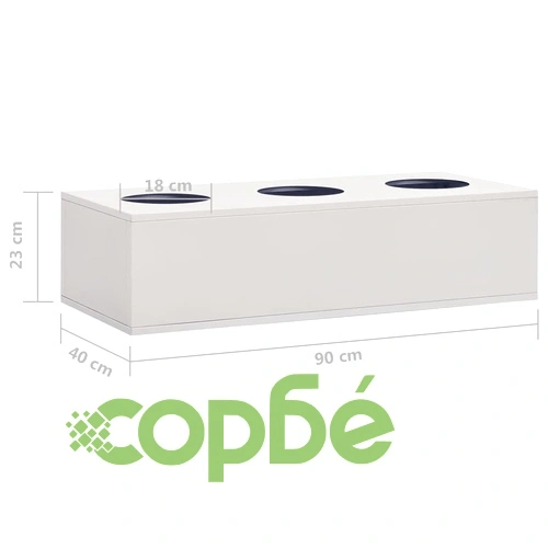 Шкаф с плъзгаща врата и плантер, сив, 90x40x113 см, стомана ➤ топ цена ➤ sorbe.bg