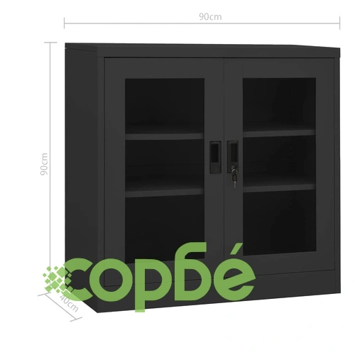 Офис шкаф с плантер, антрацит, 90x40x113 см, стомана на топ цена от sorbe.bg Офис шкаф с плантер, антрацит, 90x40x113 см, стомана ➤ топ цена ➤ sorbe.bg