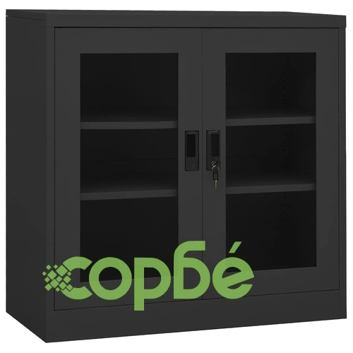 Офис шкаф с плантер, антрацит, 90x40x113 см, стомана на топ цена от sorbe.bg Офис шкаф с плантер, антрацит, 90x40x113 см, стомана ➤ топ цена ➤ sorbe.bg